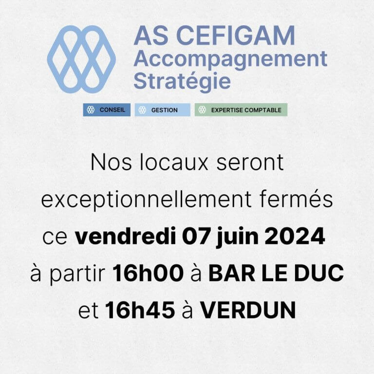 Fermeture exceptionnelle 07 juin 2024